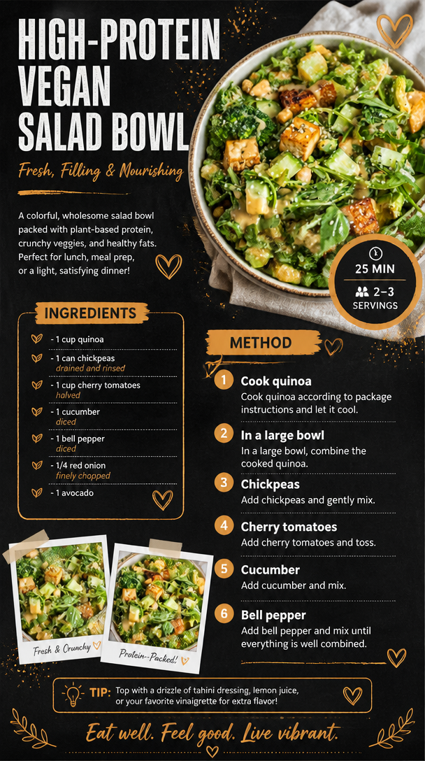 High-Protein Vegan Salad Bowl