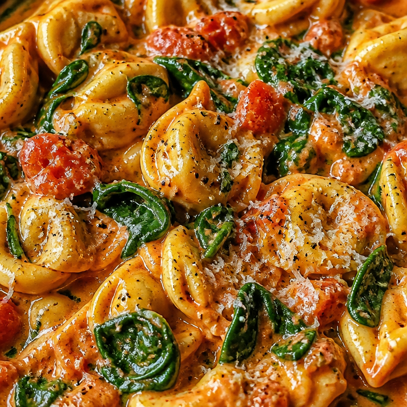 Creamy Spinach Tomato Tortellini