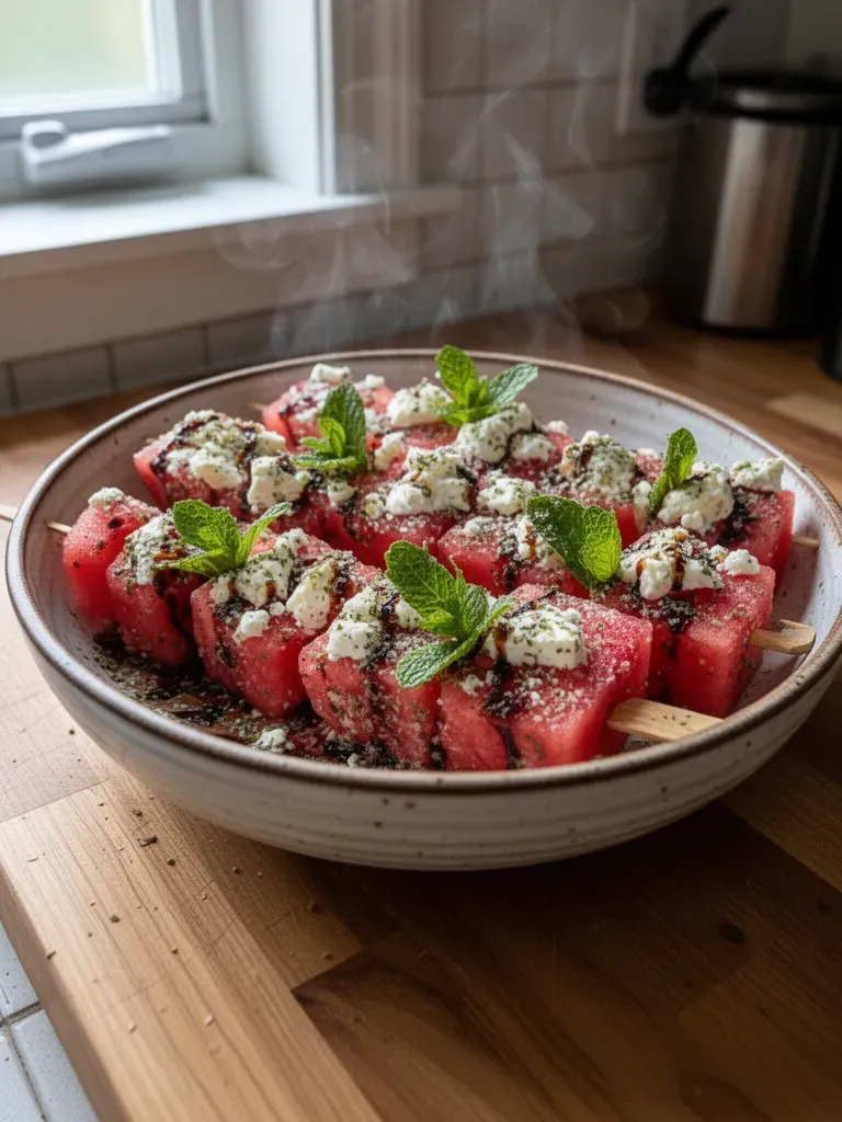 Easy Watermelon Feta Skewer Bites