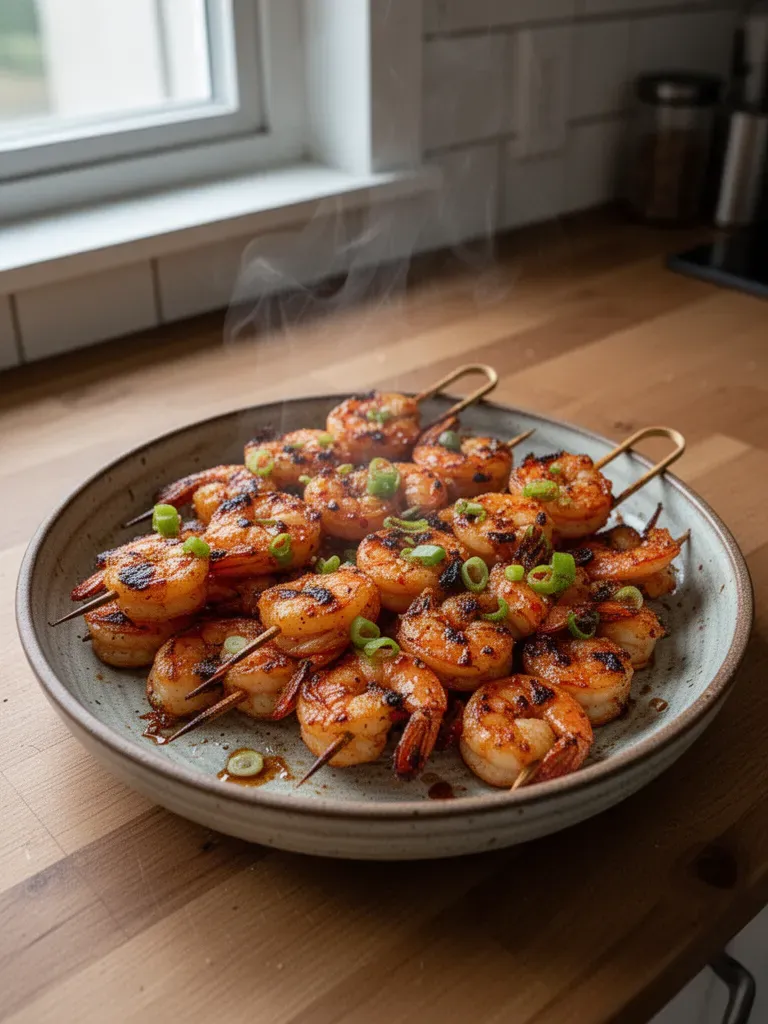 Sweet Chili Grilled Bang Bang Shrimp Skewers