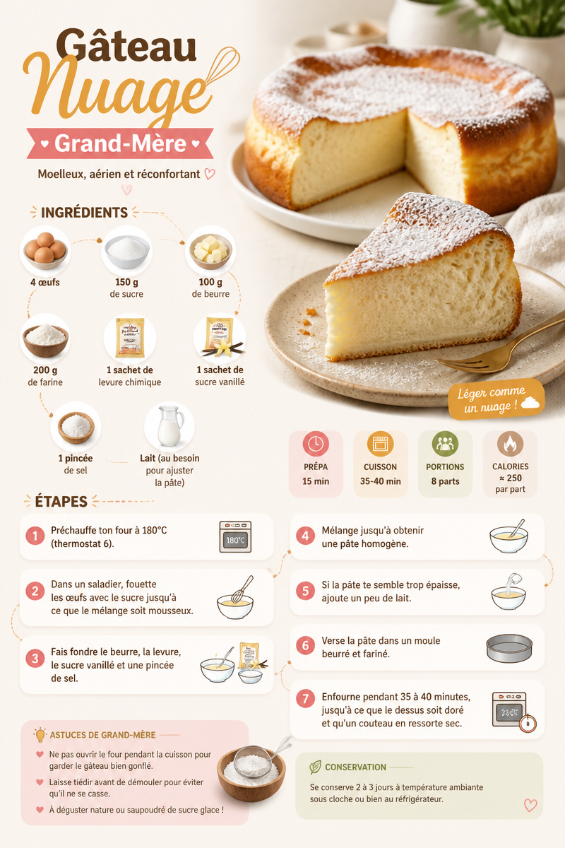 Gâteau Nuage Grand-Mère