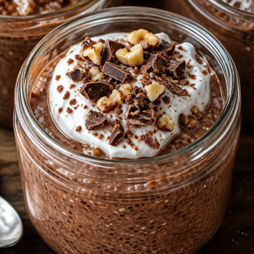 Mousse de chia au chocolat