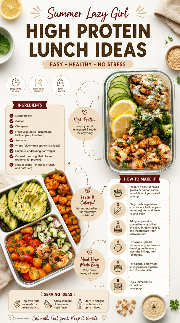Summer Lazy Girl High Protein Lunch Ideas