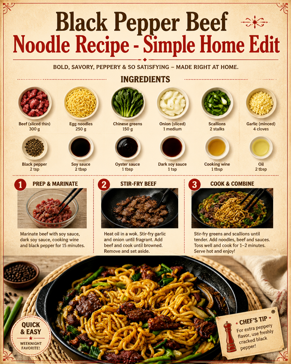 Black Pepper Beef Noodle Recipe - Simple Home Edit
