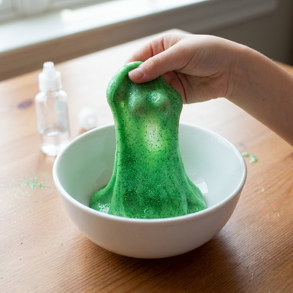 Green Slime Craft for St. Patrick's Day 6 Green Slime Craft for St. Patrick's Day - Easy Kids Slime Recipe