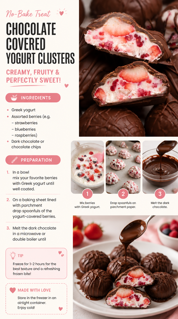 Chocolate Covered Yogurt Clusters