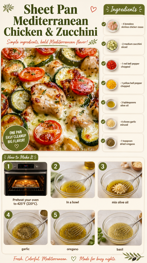 Sheet Pan Mediterranean Chicken & Zucchini