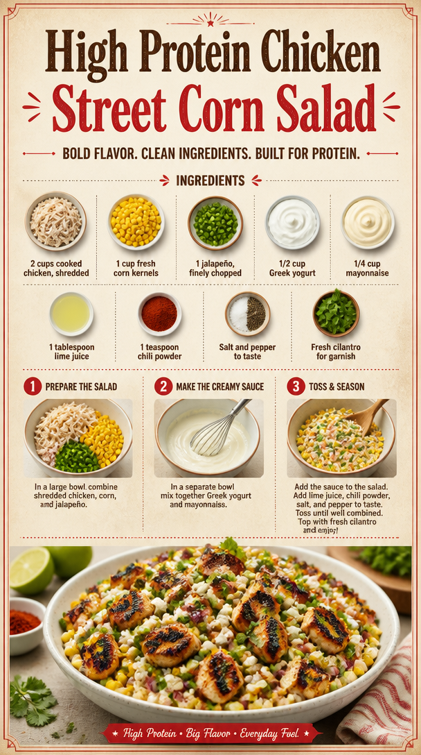 High Protein Chicken Street Corn Salad