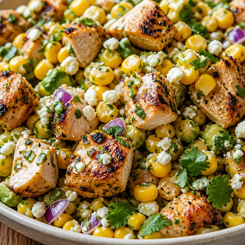 High Protein Chicken Street Corn Salad