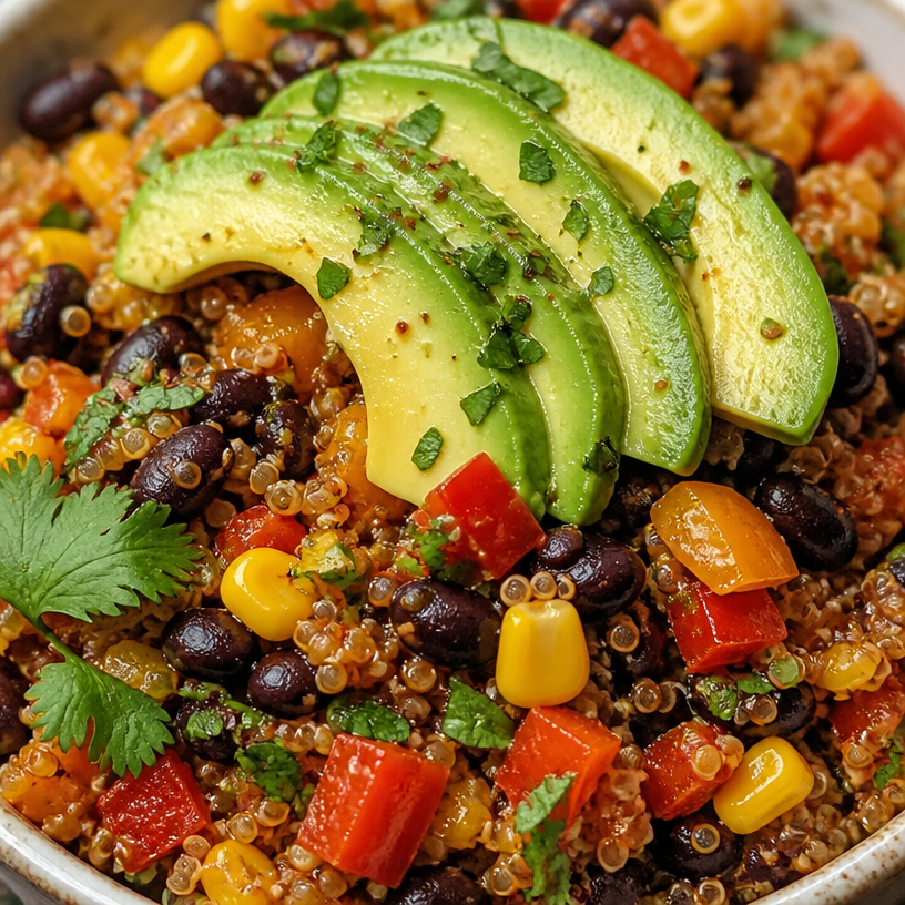 Spicy Quinoa and Black Bean Bowl