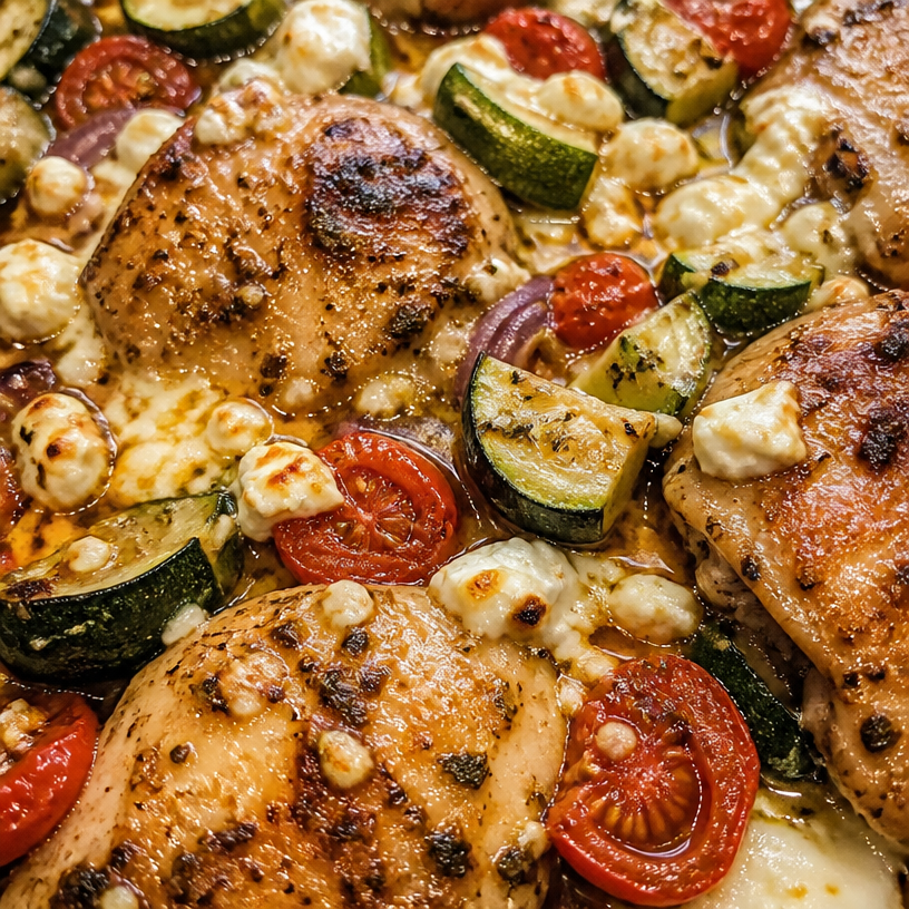 Sheet Pan Mediterranean Chicken & Zucchini