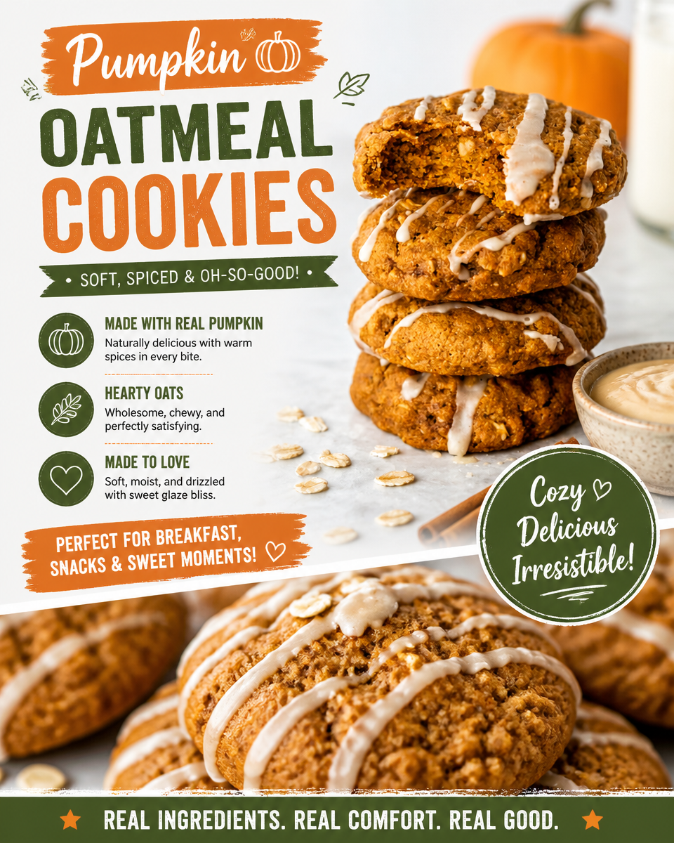 Pumpkin Oatmeal Cookies