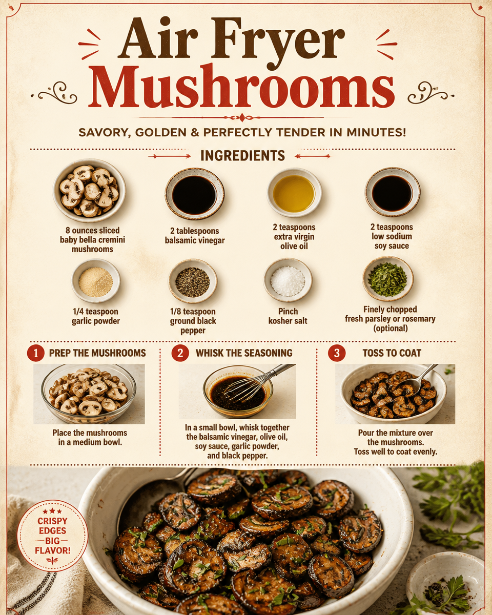 Air Fryer Mushrooms
