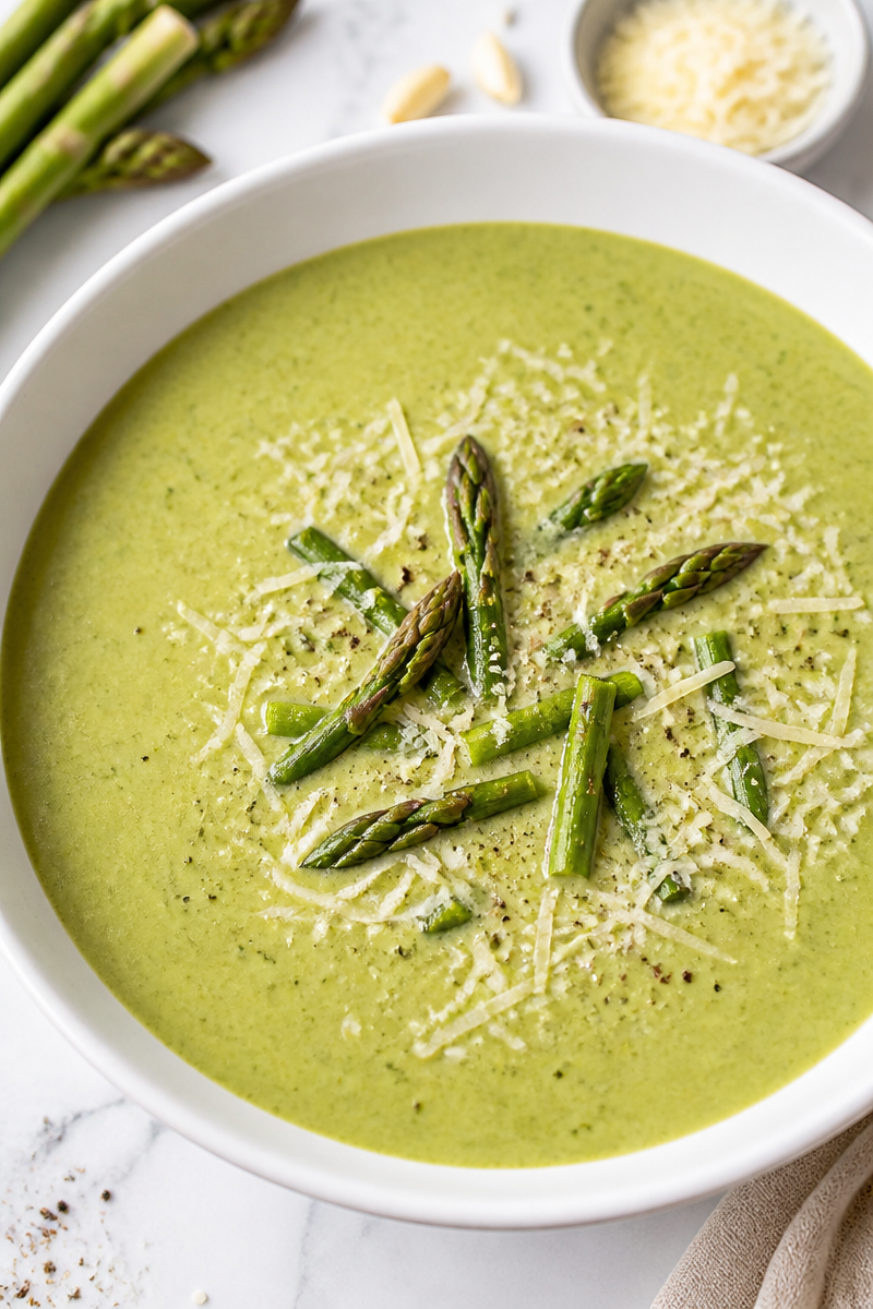 Creamy Asparagus and Parmesan Soup Creamy Asparagus and Parmesan Soup