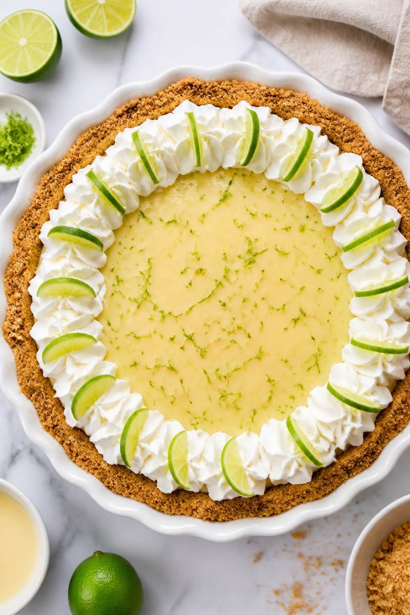 Decadent Key Lime Pie with Graham Cracker Crust