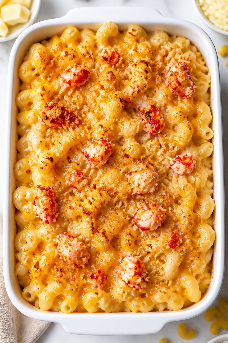 Creamy Homemade Lobster Macaroni and Cheese