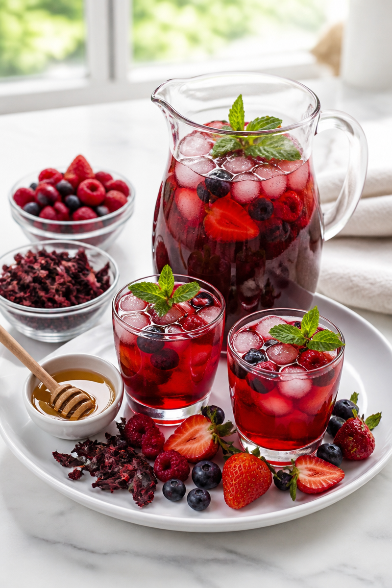 Refreshing Iced Berry Hibiscus Tea Recipe 5 Refreshing Iced Berry Hibiscus Tea Recipe