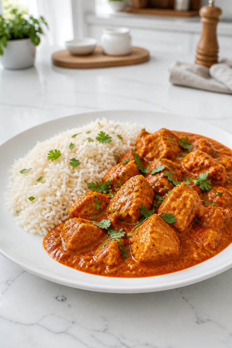 Authentic Chicken Tikka Masala with Basmati Rice