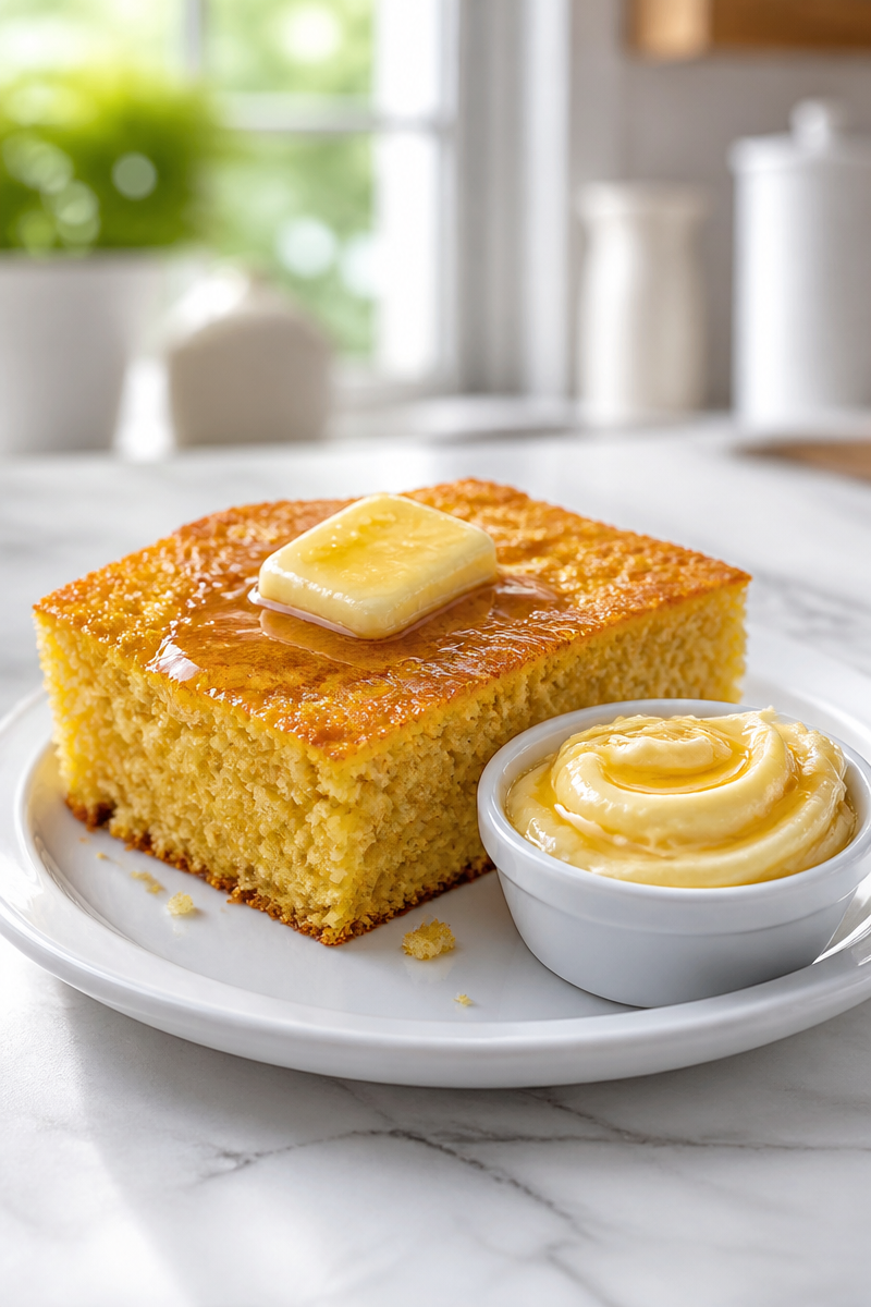 Classic Southern Cornbread with Honey Butter