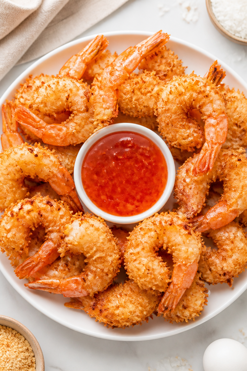 Crispy Coconut Shrimp with Sweet Chili Dipping Sauce