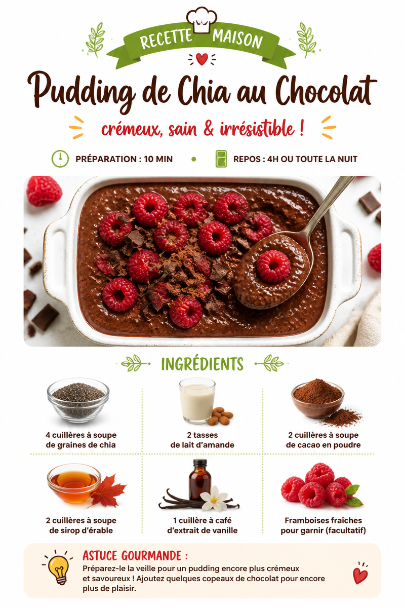 Pudding de Chia au Chocolat