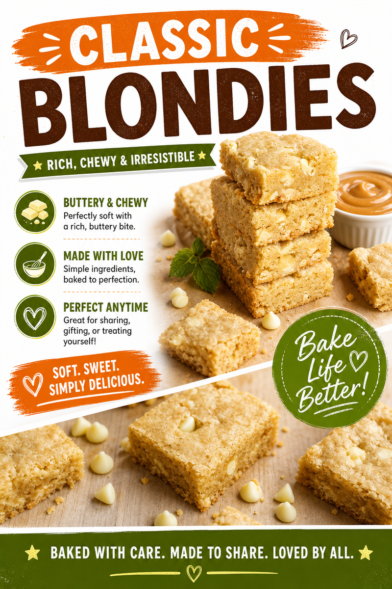 Classic Blondies: Easy Recipe