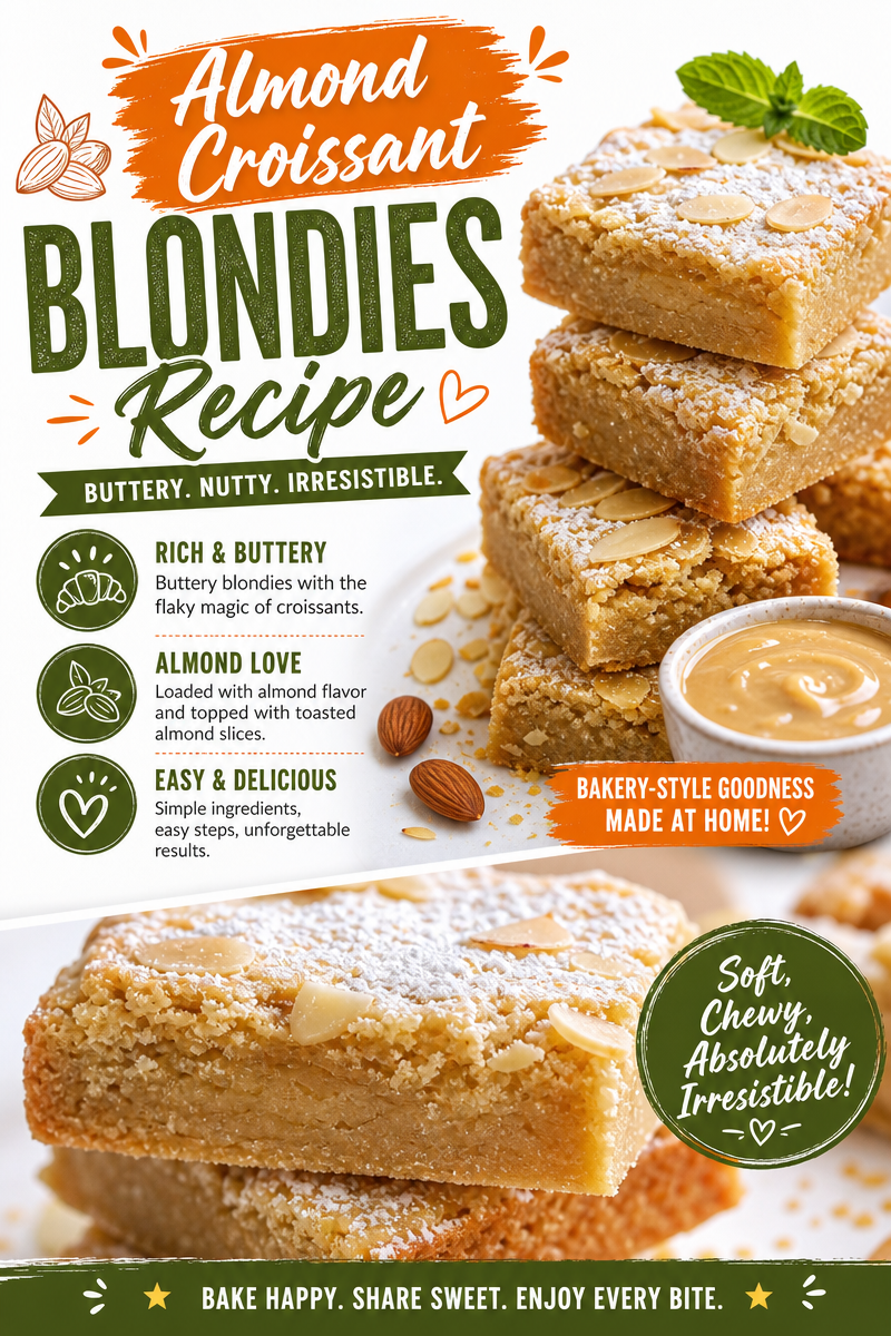 Almond Croissant Blondies Recipe: Easy Almond Croissant Blondies Almond Croissant Blondies Recipe: Easy