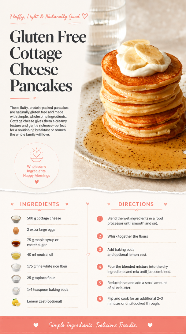 Gluten Free Cottage Cheese Pancakes