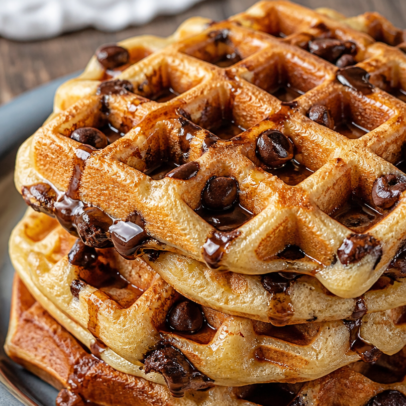 Chocolate Chip Protein Waffles