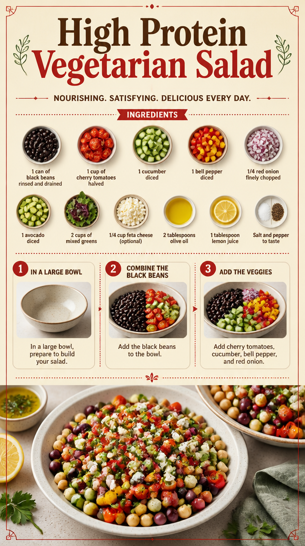 High Protein Vegetarian Salad