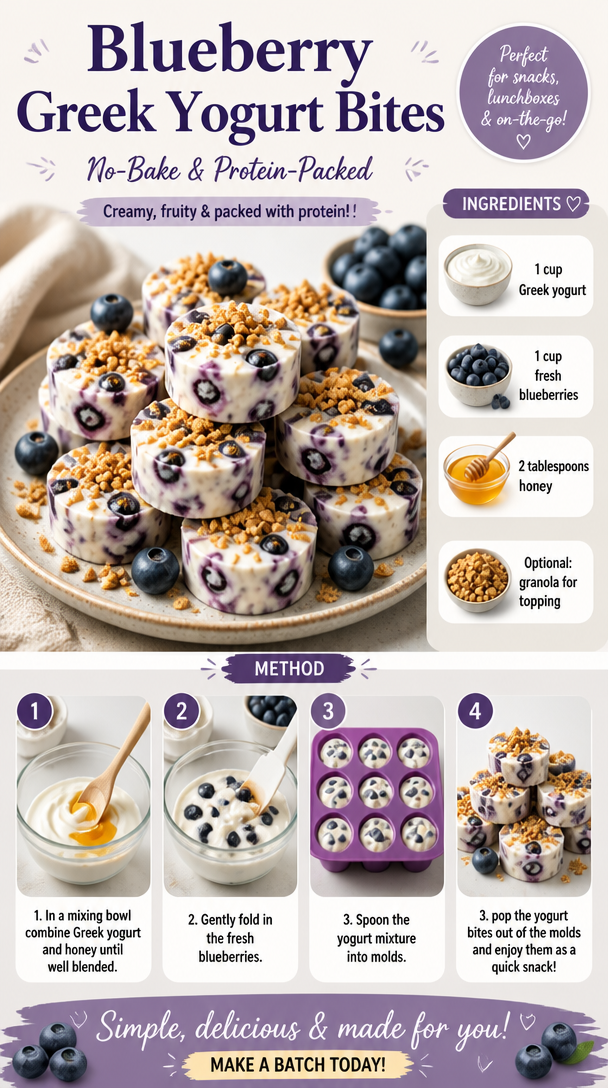 Blueberry Greek Yogurt Bites