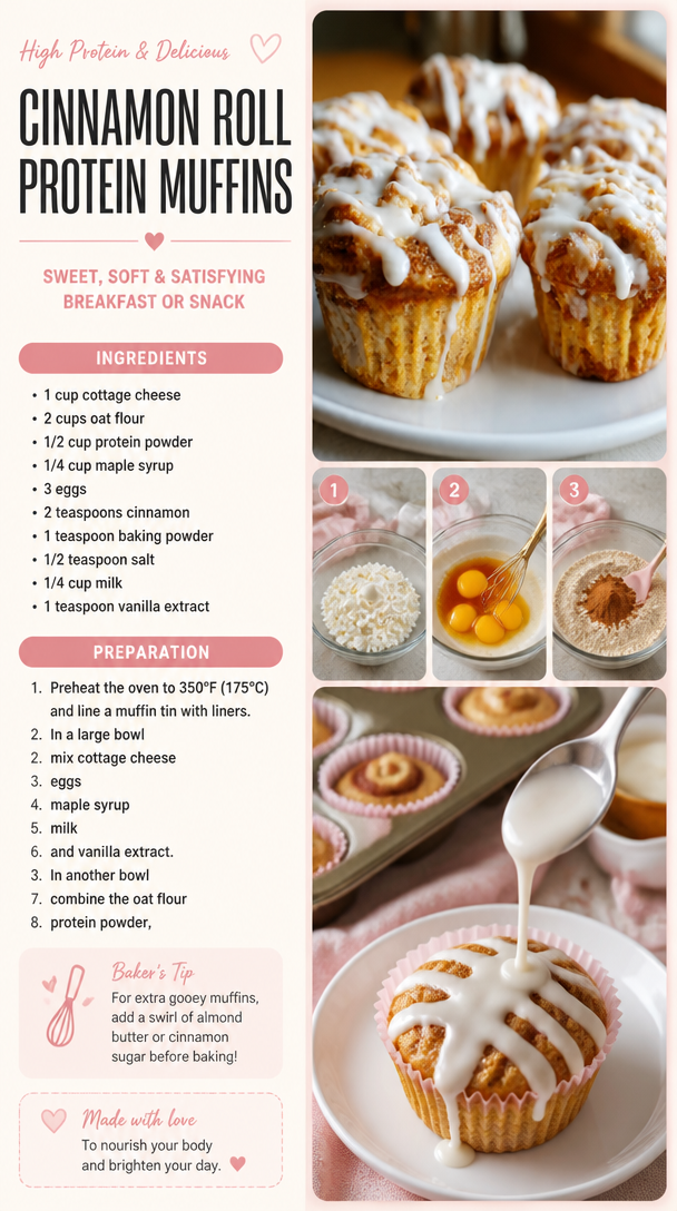 Cinnamon Roll Protein Muffins