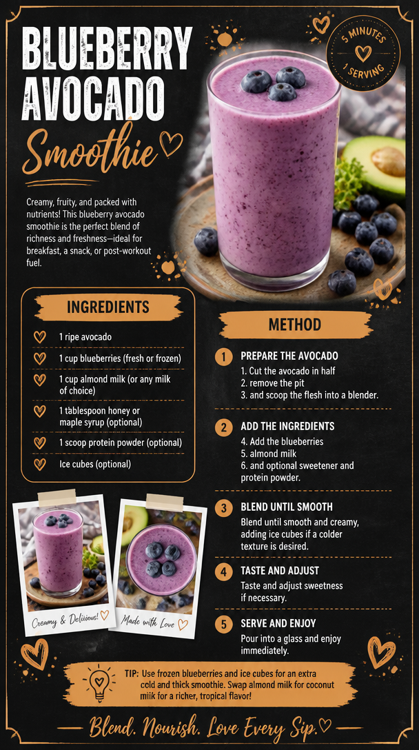 Blueberry Avocado Smoothie