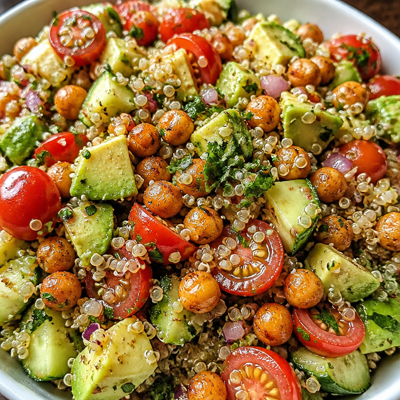 Avocado Quinoa Salad with Spiced Chickpeas