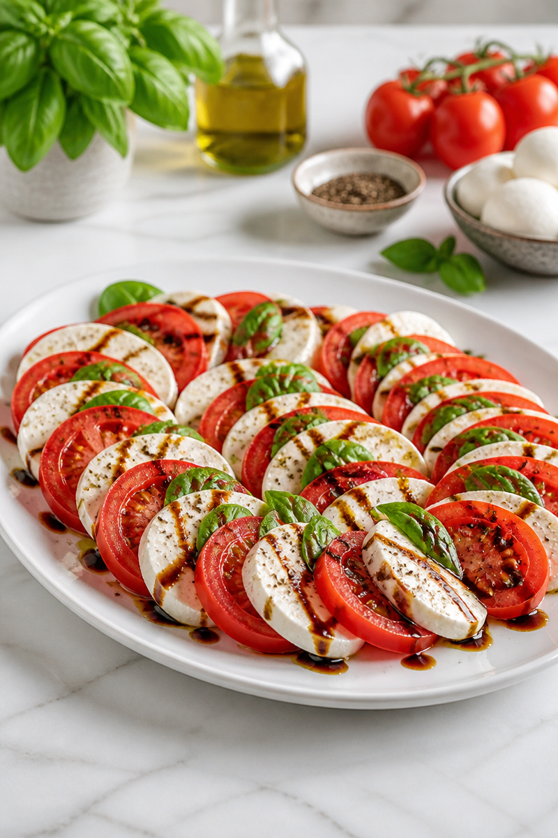 Classic Caprese Salad with Balsamic Glaze