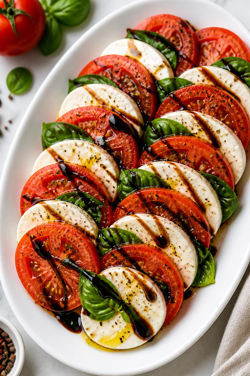 Classic Caprese Salad with Balsamic Glaze
