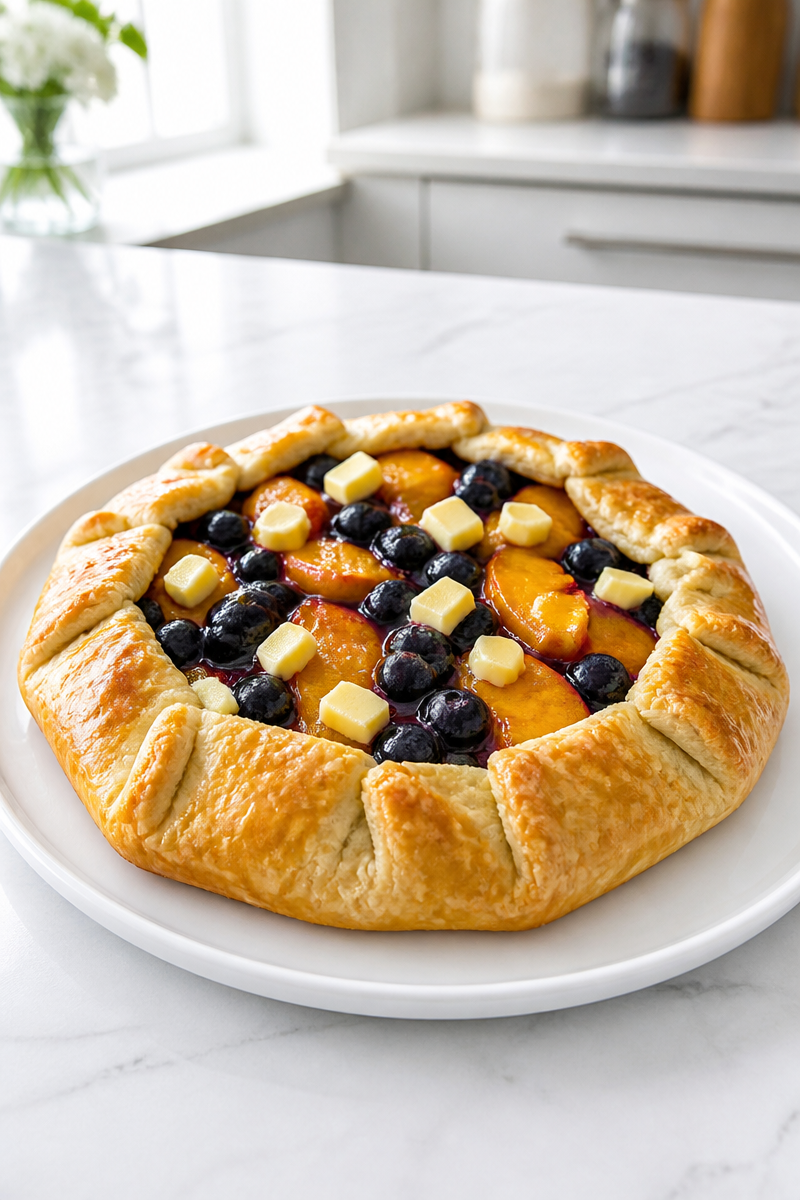 Fresh Peach and Blueberry Galette Fresh Peach and Blueberry Galette