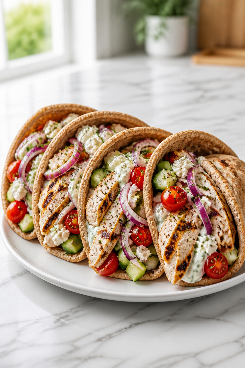 Fresh Greek Chicken Pita Pocket