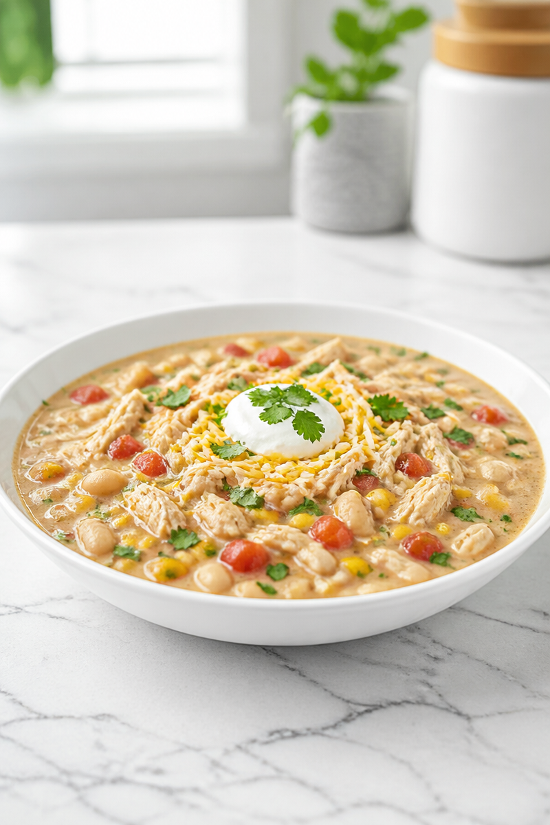 Slow Cooker Creamy White Chicken Chili 5 Slow Cooker Creamy White Chicken Chili
