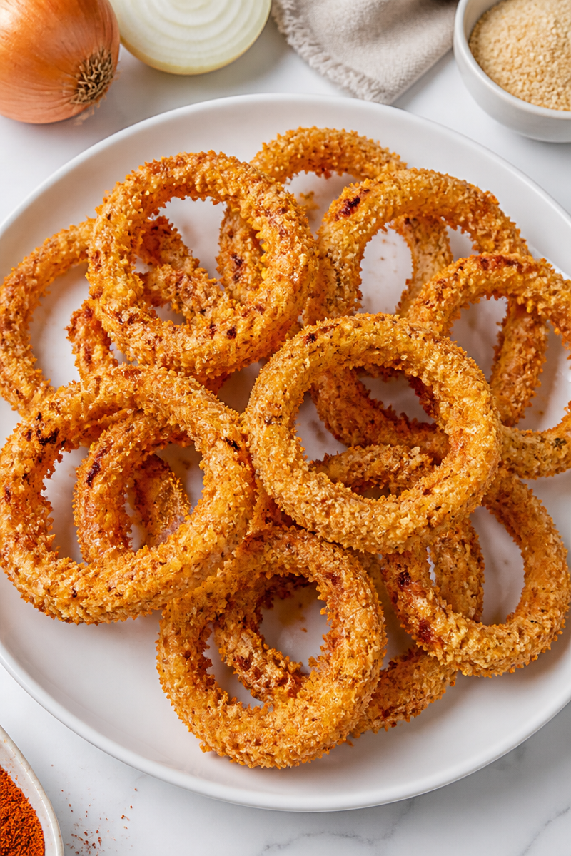 Crispy Air Fryer Breaded Onion Ring