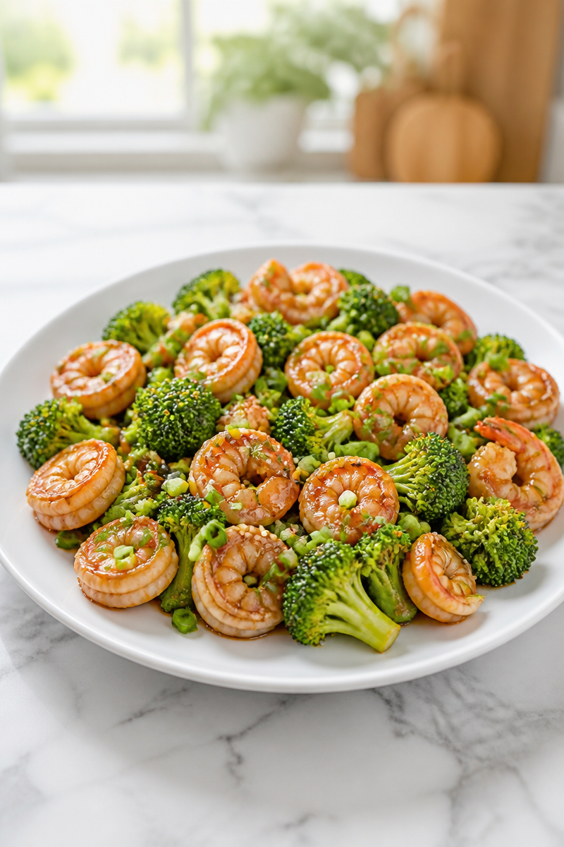 Sheet Pan Honey Garlic Shrimp and Broccoli