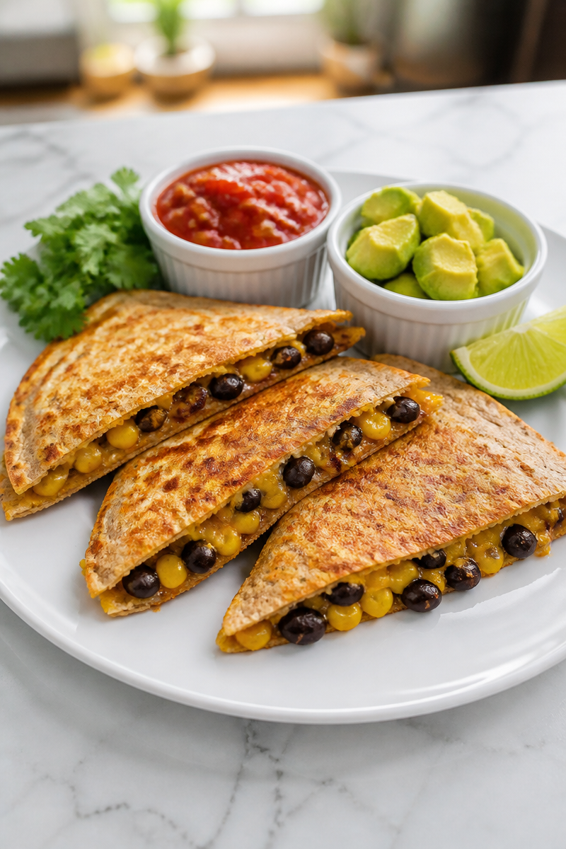 Healthy Black Bean and Corn Quesadilla 5 Healthy Black Bean and Corn Quesadilla