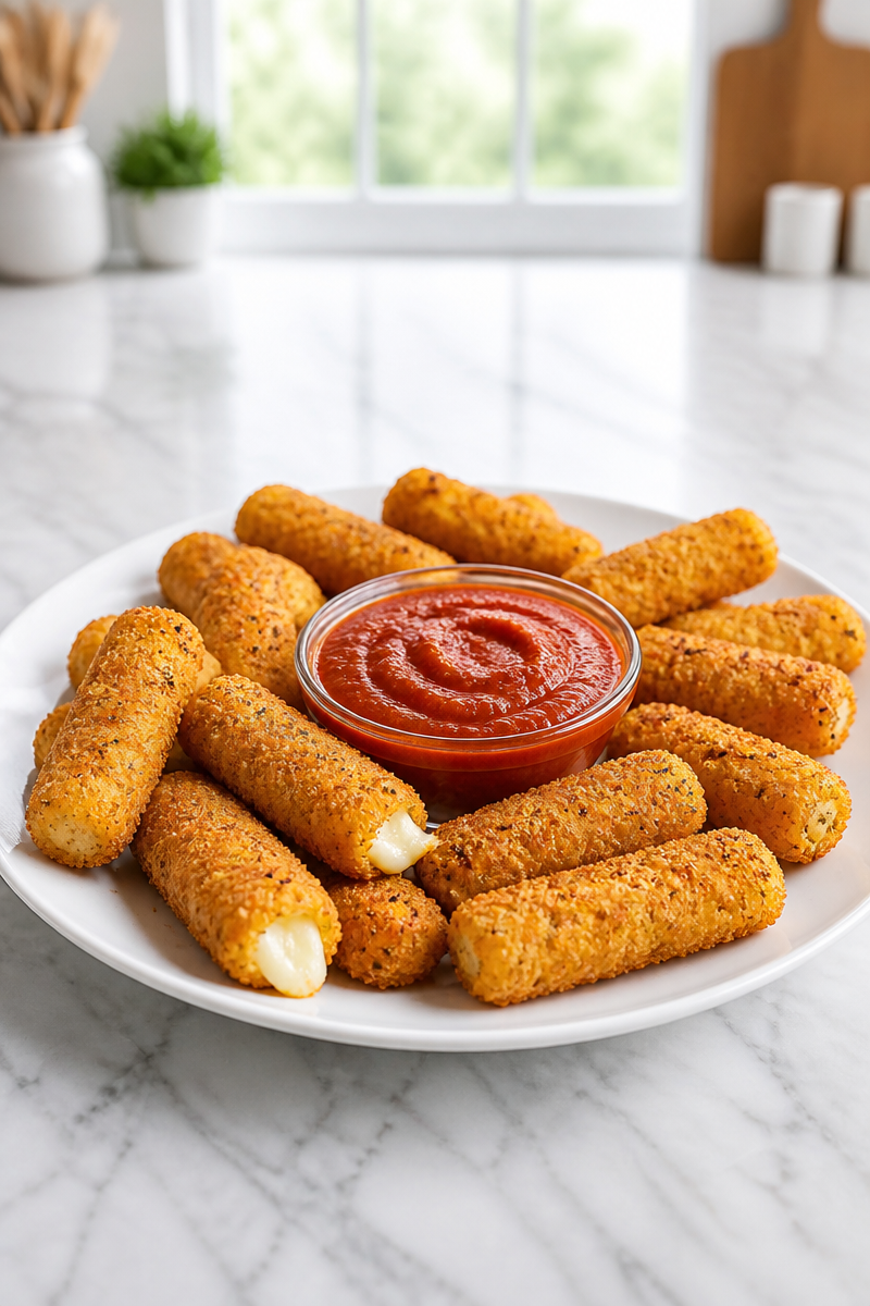 Crispy Air Fryer Mozzarella Stick