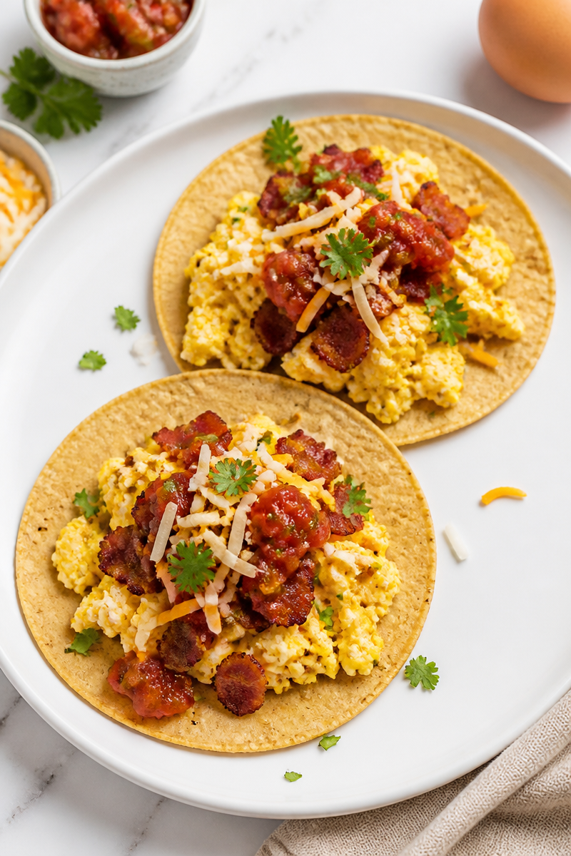 Classic Bacon and Egg Breakfast Taco