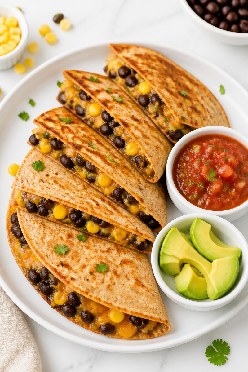 Healthy Black Bean and Corn Quesadilla 6 Healthy Black Bean and Corn Quesadilla