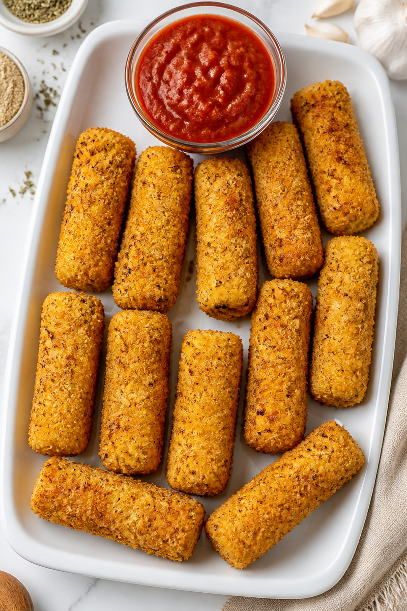 Crispy Air Fryer Mozzarella Stick