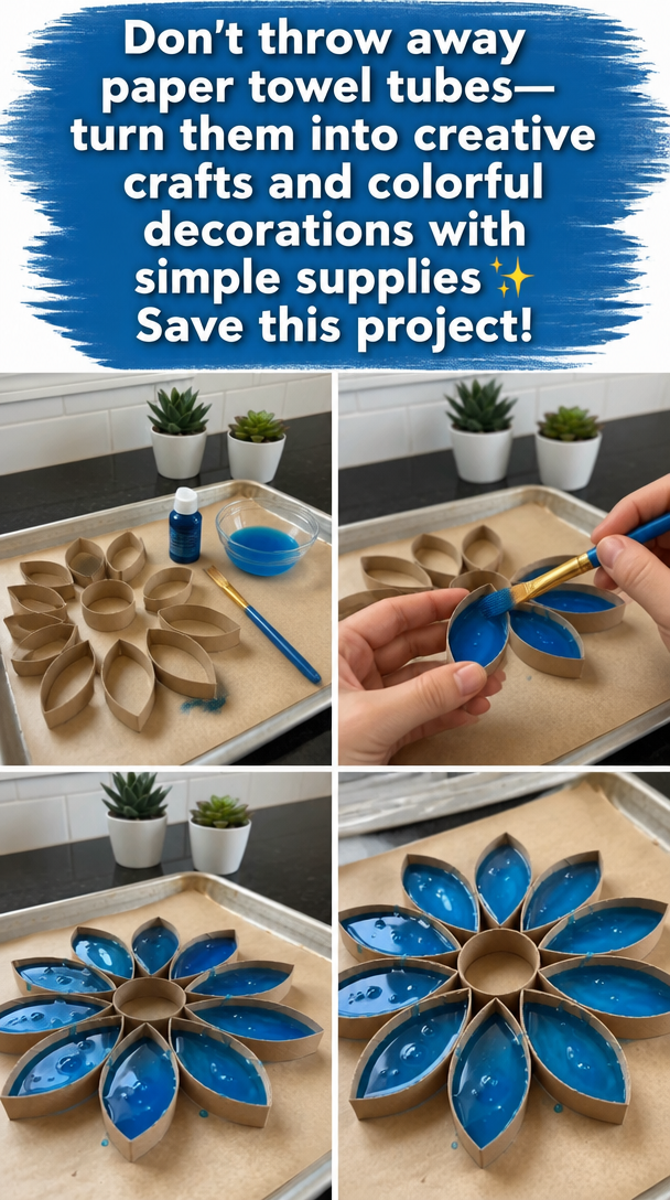 Don't throw away paper towel tubes—turn them into creative crafts and colorful decorations with simple supplies ✨ Save this project!