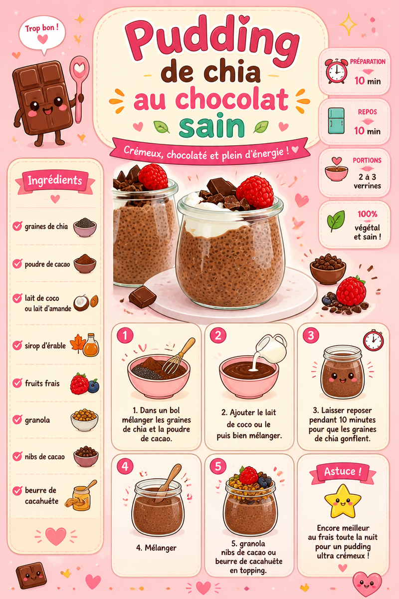 Chocolat Chia Pudding Sain