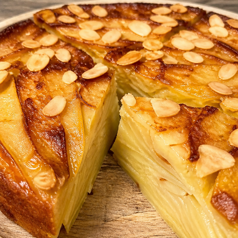 Gâteau invisible aux pommes sans lactose