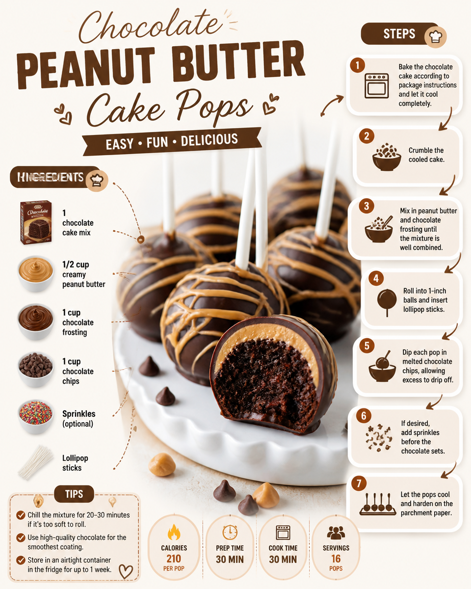 Chocolate Peanut Butter Cake Pops